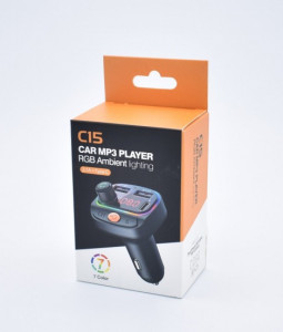 Modulator FM cu Bluetooth, 2 USB, Mp3, Redare USB/microSD, Functie Handsfree – C15 - Img 2