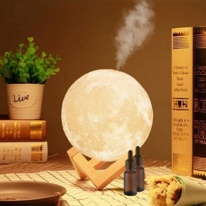 Moon 2 in 1 umidificator si lampa de veghe Moon Lamp Humidifier, - Img 1