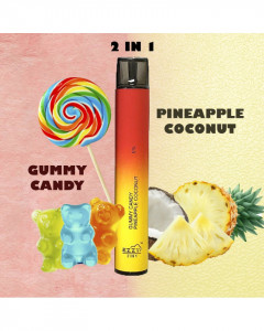 Narghilea Electronica EZZY 2 IN 1 ACADELE SI JELEURI / ANANAS SI COCOS (5% nicotina)