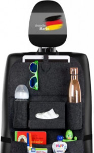 Organizator pentru scaun auto, multifunctional, negru, 85x40cm - Img 3