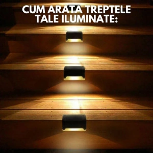 Set 4 x Lumini Solare LED pentru Trepte, Scari - Img 5