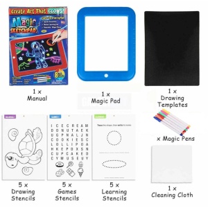 Tableta reutilizabila Magic Pad Light Up 3D Glows pentru copii - Img 6