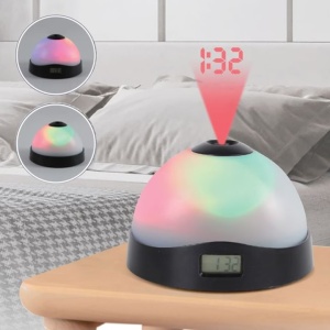 Ceas LCD Smart cu holograma, ideal pentru birou sau noptiera, afisaj culori multiple - Img 2