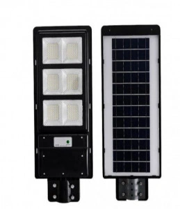 Lampa Solara stradala 60W, Led, corp iluminat exterior, cu incarcare solara, panou fotovoltaic, telecomanda