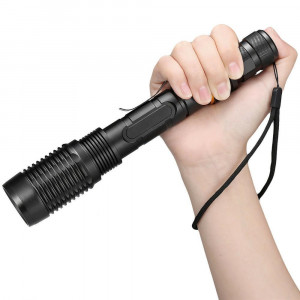 Lanterna Tactica Reincarcabila, 200 Lumeni, Negru , Zoomable XML T6 LED-uri - Img 8