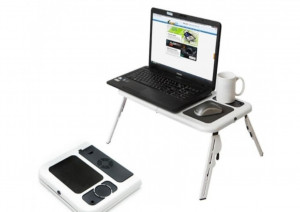 Masuta de laptop multifunctionala e-table , suport usb, Cod0400SBN - Img 1