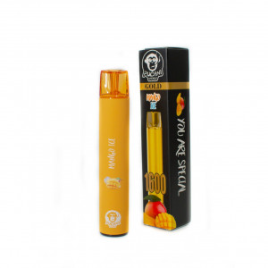 Narghilea Electronica Pucani Gold Fara Nicotina, 1600 pufuri, Mango Ice