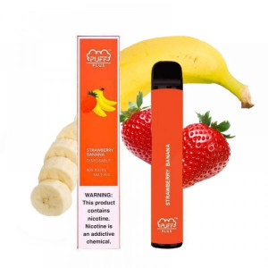Narghilea Electronica Puff Plus, 800 Pufuri BANANE SI CAPSUNI (2% Nicotina)