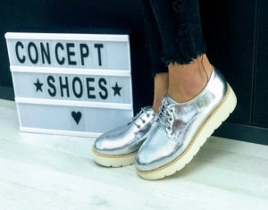 Pantofi Casual Oxford 7-895 SILVER R1/10/3