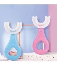 Periuta de Dinti Circulara U-shape, pentru Copiii de 2-6 ani, Roz - Img 2