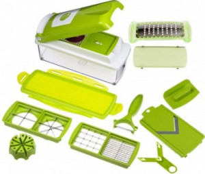 Razatoare multifunctionala pentru taiat, feliat, maruntit legume si fructe,10 piese - Img 5