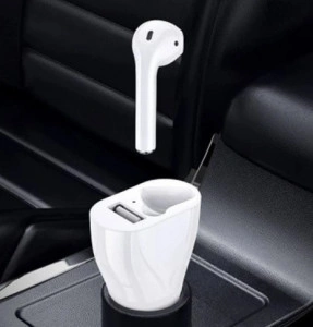 Set 2 in 1 Incarcator auto cu Casca bluetooth