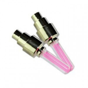 Set 2 Lumini LED Pentru Ventil Cauciuc, Lumina Roz cu , Senzor de Miscare - Img 1