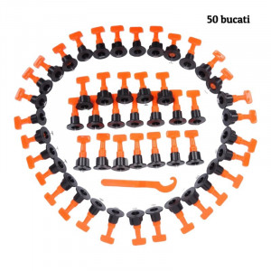 SET 50 de tije refolosibile, Sistem nivelare gresie , rost 1,5 mm
