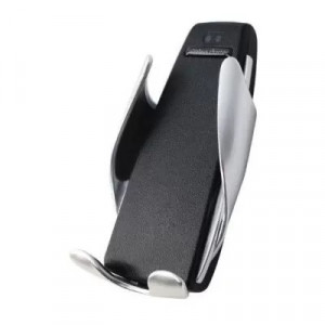Suport universal telefon, auto, motorizat cu incarcare wireless, smart senzor, fixare pe grila aerisire - S5 - Img 3