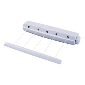 Uscator retractabil de perete pentru rufe cu 5 sfori