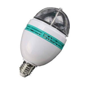 Bec rotativ proiector multicolor LED RGB 3W E27 - Img 1
