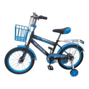 Bicicleta CARAIMAN 16B, Albastru, 16 inch, Roti Ajutatoare si Cosulet, Pentru Varsta 4-9 ani