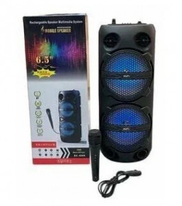 Boxa portabila RX6208, 60W PMPO, Bluetooth, lumini LED multicolore, 1200W, Difuzor 6.5 inch - Img 1
