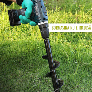 Burghiu Pamant 4x45cm Pentru Bormasina sau Rotopercutor - Img 7