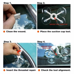 Kit reparatie geamuri fisurate auto, WINDSHIELD , Univeral - Img 3