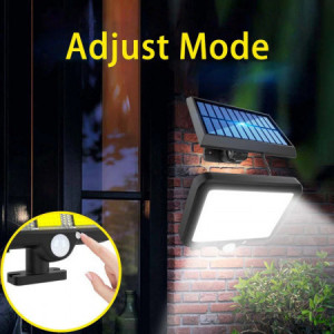 Lampa LED cu panou solar, Luminozitate 260 lm, Senzor de miscare si lumina crepuscular, Telecomanda, Cablu 5 m, Negru, XZ-F120 - Img 3