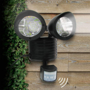 Lampa Solara Dubla cu Senzor Crepuscular si Senzor de Miscare Twin Head - Img 1