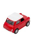 Macheta auto retro, metal - Mini Cooper, 9.5x5x4 cm - Img 2