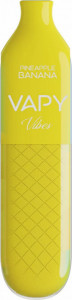 Narghilea electronica cu nicotina VAPY Vibes - Pineapple Banana, 2500 pufuri cu nicotina 2% - Img 3