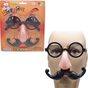 Ochelari haiosi de petrecere Halloween, nas si mustata, plastic, SY-05035