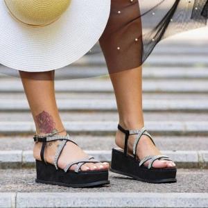 Sandale LS 1690 BLACK SUEDE R1/8/2