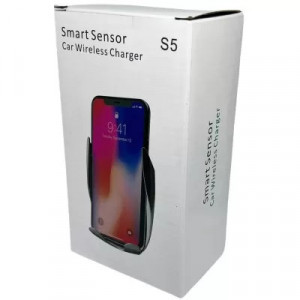 Suport universal telefon, auto, motorizat cu incarcare wireless, smart senzor, fixare pe grila aerisire - S5 - Img 4