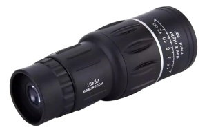 Telescop monocular ușor, antiderapant, 16x52, cu carcasă neagră