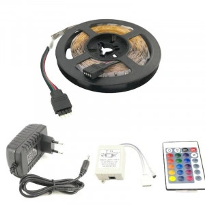 Banda LED RGB Multicolor cu Telecomanda, 5 metri lungime, 12 V - Img 2