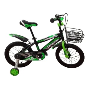 Bicicleta CARAIMAN 16BJV, Verde, 16 inch, Roti Ajutatoare, Aparatoare noroi Roti - Img 2
