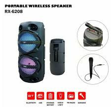 Boxa portabila RX6208, 60W PMPO, Bluetooth, lumini LED multicolore, 1200W, Difuzor 6.5 inch - Img 2
