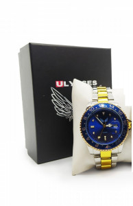 Ceas Ulysses Silver-Gold Blue