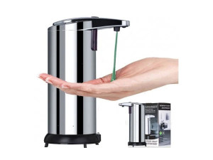 Dozator METALIC de sapun / Dozator dezinfectant cu senzor de miscare / Dispenser - Img 1