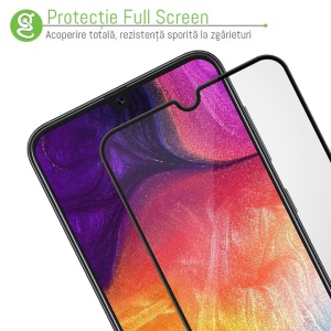 Folie Protectie din Sticla Anti-Shock, Tempered Glass, Samsung Galaxy A40, Black - Img 4