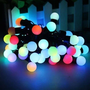 Instalatie solara de gradina cu Led, 50 Globuri Alb Multicolor , 7 metri, 7 moduri iluminare - Img 2