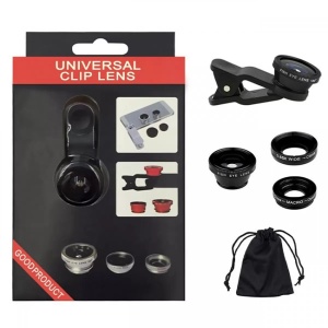 Kit lentile 3 in 1 Fisheye Wide/Angle/ Macro Compatibil cu telefon si tableta - Img 5