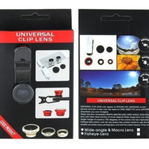KIT Obiectiv-Lentila Universala Pentru Telefon Clip Lens 3 In 1 - Img 3
