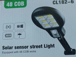 Lampa solara de perete, 48 COB, CL182- 6Leduri si senzor miscare - Img 6