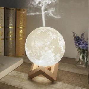 Moon 2 in 1 umidificator si lampa de veghe Moon Lamp Humidifier, - Img 6