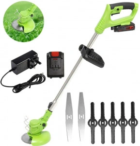 Motocoasa Electrica cu 1 Acumulator, Coada Extensibila, Trimmer Fara Cablu Pentru Iarba sau Gazon