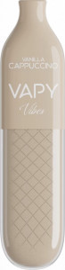 Narghilea electronica cu nicotina VAPY Vibes - Vanilla Cappuccino, 2500 pufuri cu nicotina 2% - Img 2