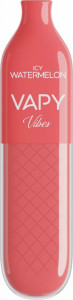 NArghilea electronica Vapy Vibes Icy Watermelon 2500 pufuri cu nicotina, cu nicotina 2% - Img 2