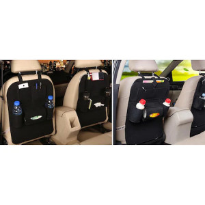 Organizator pentru scaun auto, multifunctional, negru, 85x40cm - Img 6