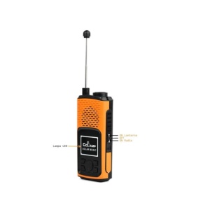Radio portabil cu lanterna- CcLamp CL-601 alimentare duala solar si retea - Img 4