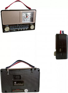 Radio Portabil KTF 1429, FM/AM/SW Bluetooth Port USB/TF Lanterna Antena Telescopica Ceas Retro Style - Img 4